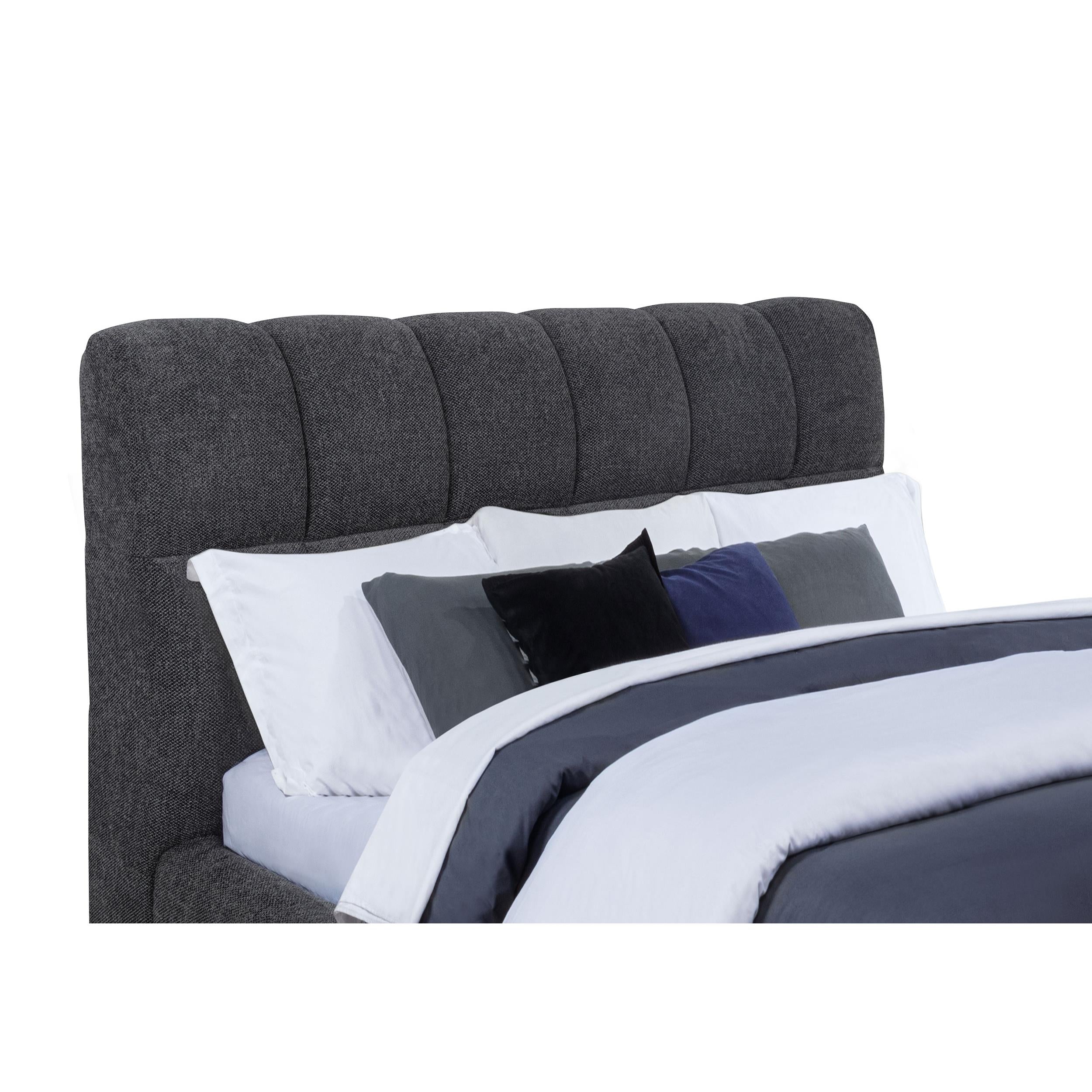Coaster Furniture Nollet 315917GRYQ 48-inch Upholstered Queen Panel Platform Bed - Grey IMAGE 1